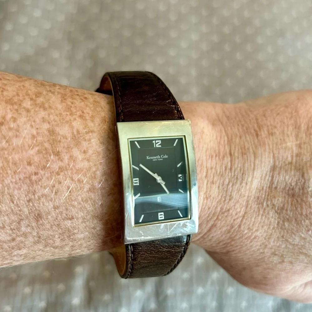 Kenneth Cole Dark Brown Leather Strap